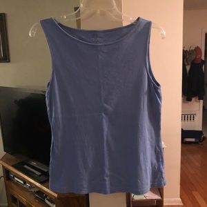 Boat neck cornflower blue shell